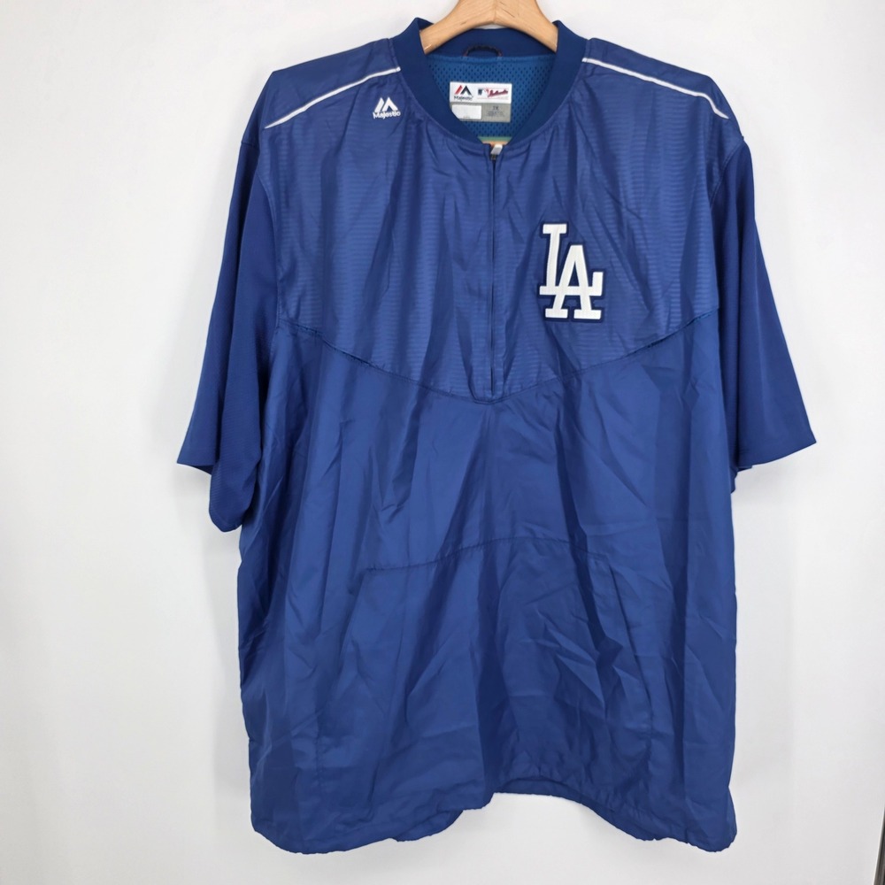 Majestic Los Angeles Dodgers MLB Batting Practice Jersey Blue Mens 3X Pullover